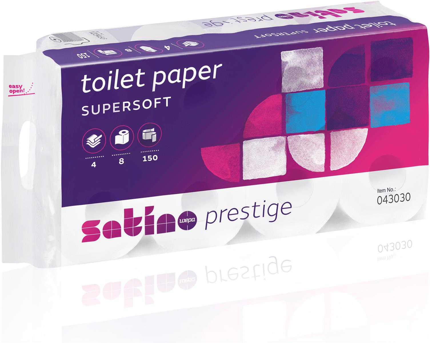 Toilettenpapier Satino Prestige 4-lagig hochweiss Sack