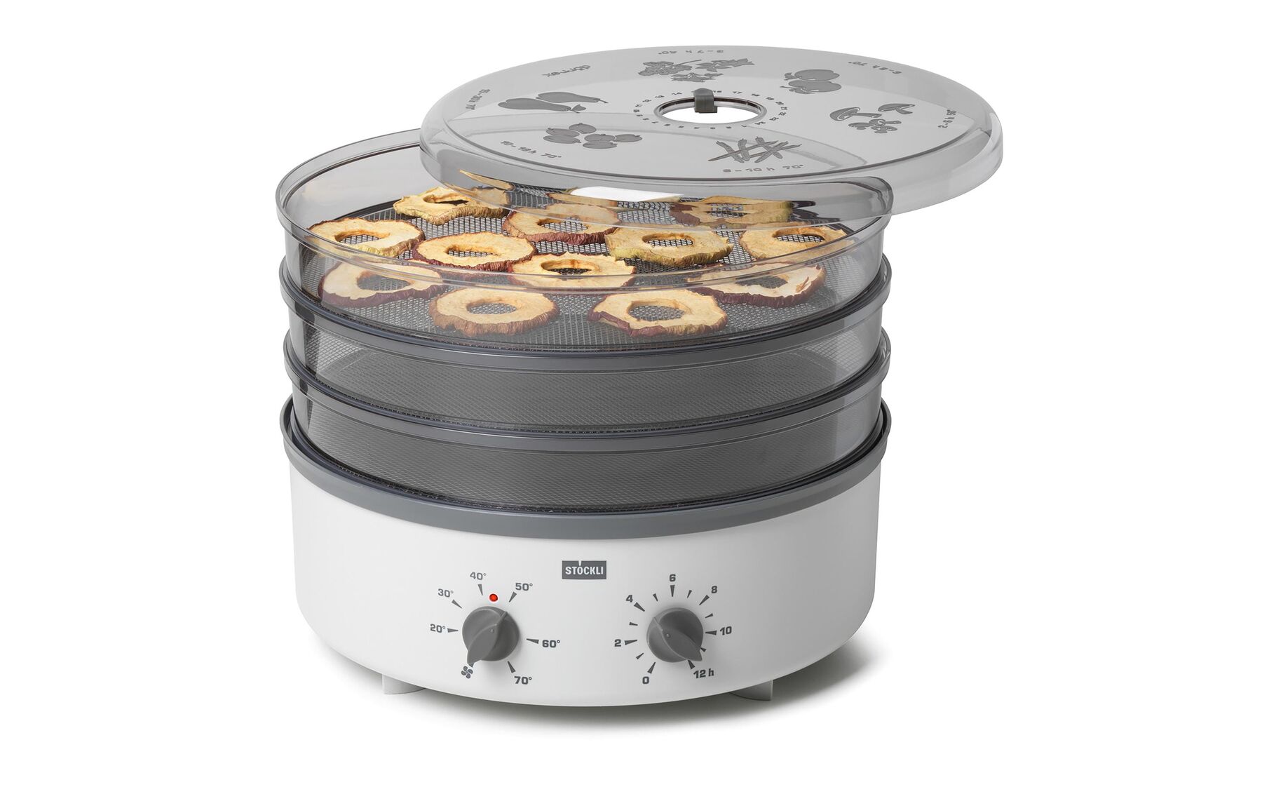 Stöckli Dörrgerät m. Timer, Metallgitter