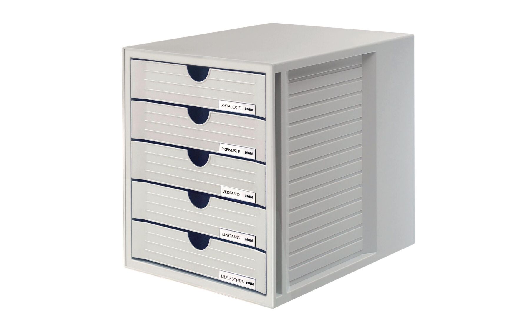 Systemboxen 5 Fächer lichtgrau/lichtgrau HAN 1450-11