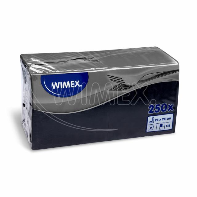 Schwarze Serviette PAP FSC Mix für Buffet, Service und Take-away, 24 x 24 cm, Packung mit 250 Stück