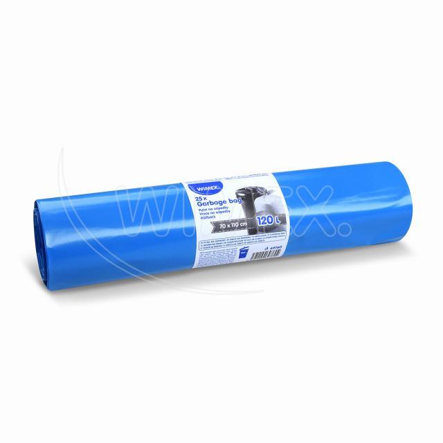 Müllsack LDPE blau 70 x 110 cm 120 l für Betrieb und Entsorgung, Packung mit 25 Stück