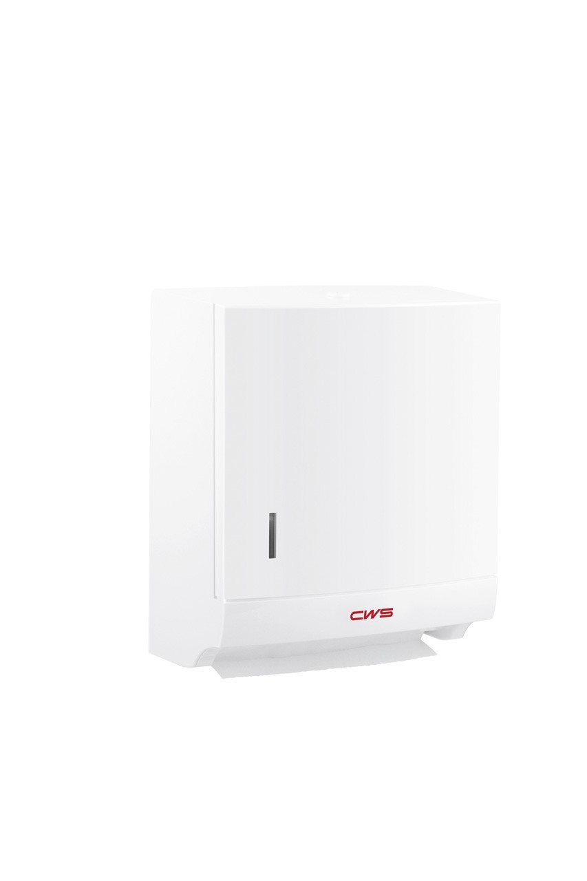 CWS Faltpapierspender Paradise Paper Slim mit Druckknopf - Weiss