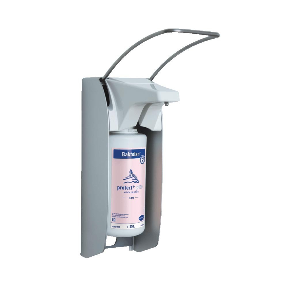 Bode Euro Desinfektionsmittelspender 1 plus Aluminium mit langem Armhebel - für 350/500ml Euroflaschen