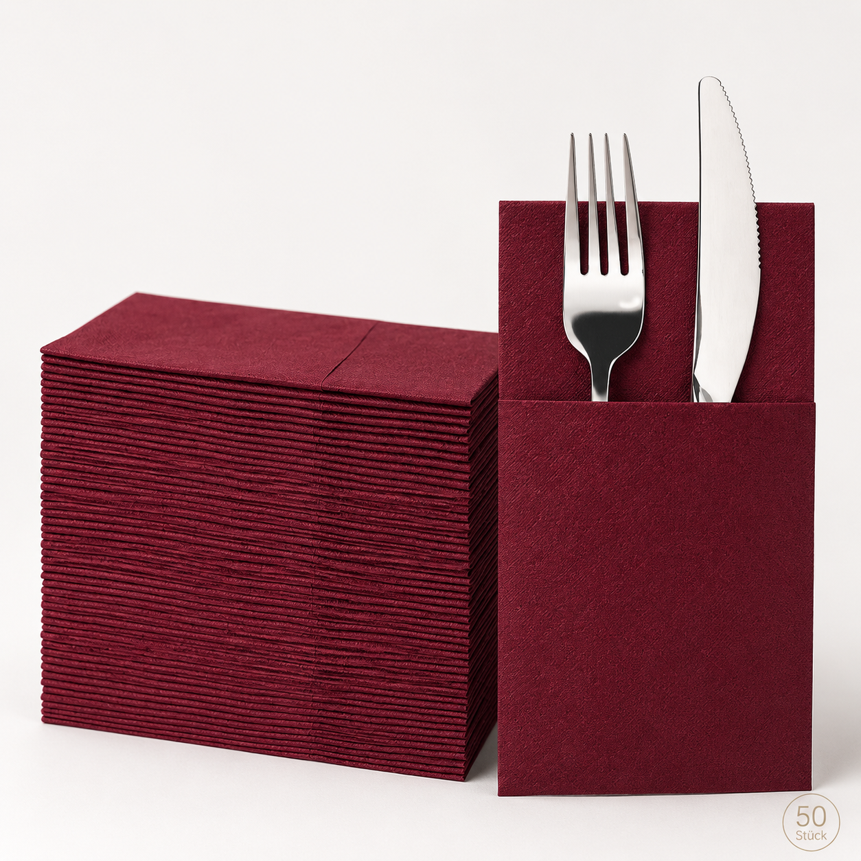 Serviette CutleryStar PREMIUM bordeaux 32 x 40 cm - 50 Stück