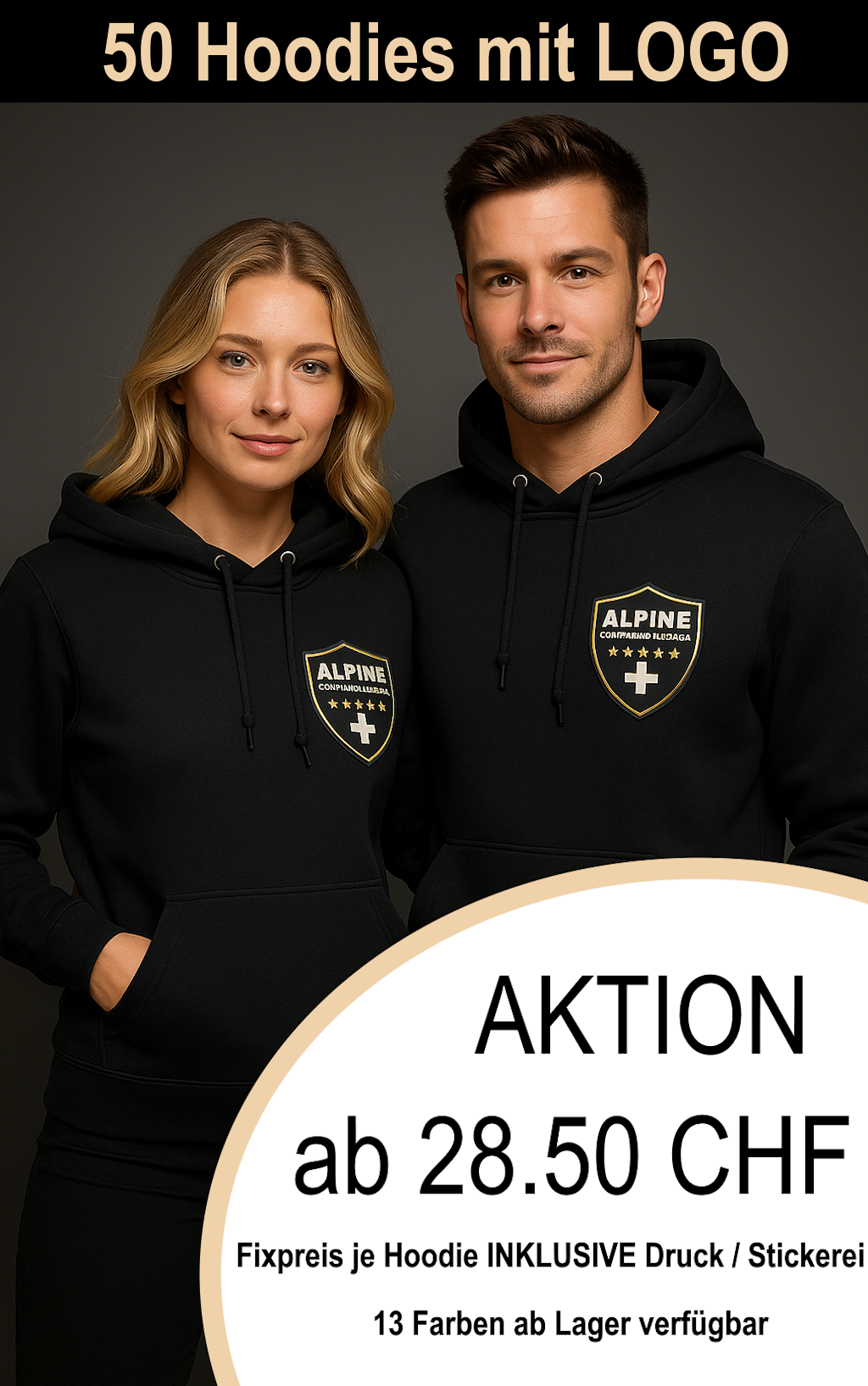 50 Hoodies inklusive LOGO