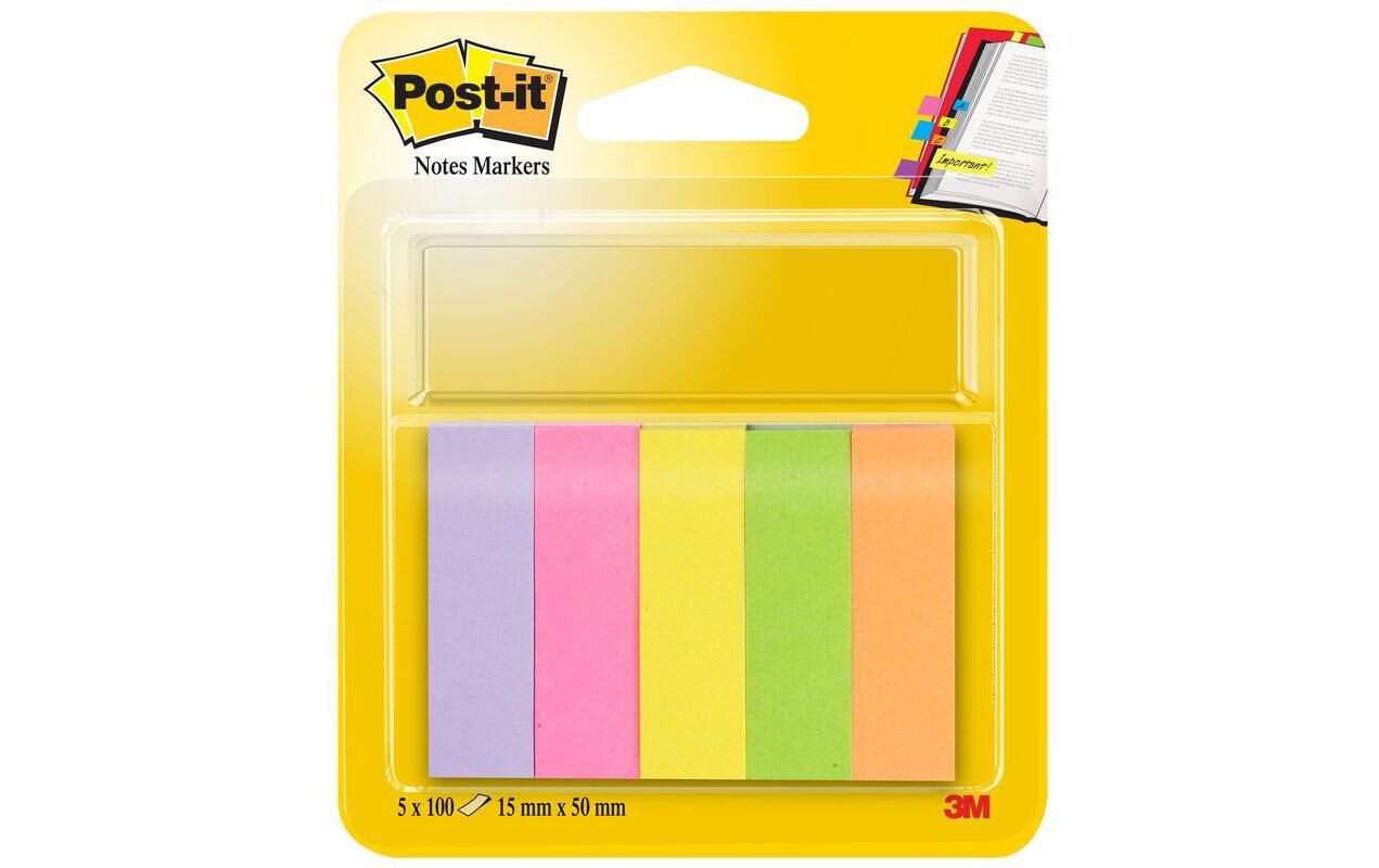 Marker 15x50mm 5-farbig/5x100 Blatt POST-IT 670/5