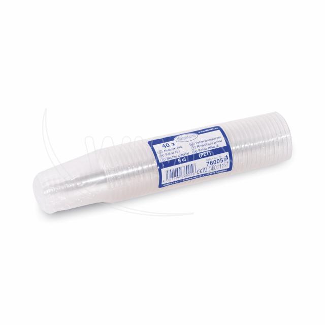PET-Becher glasklar Ø 48 mm 2/4/5 cl für Buffet, Degustation und Service, Packung mit 40 Stück