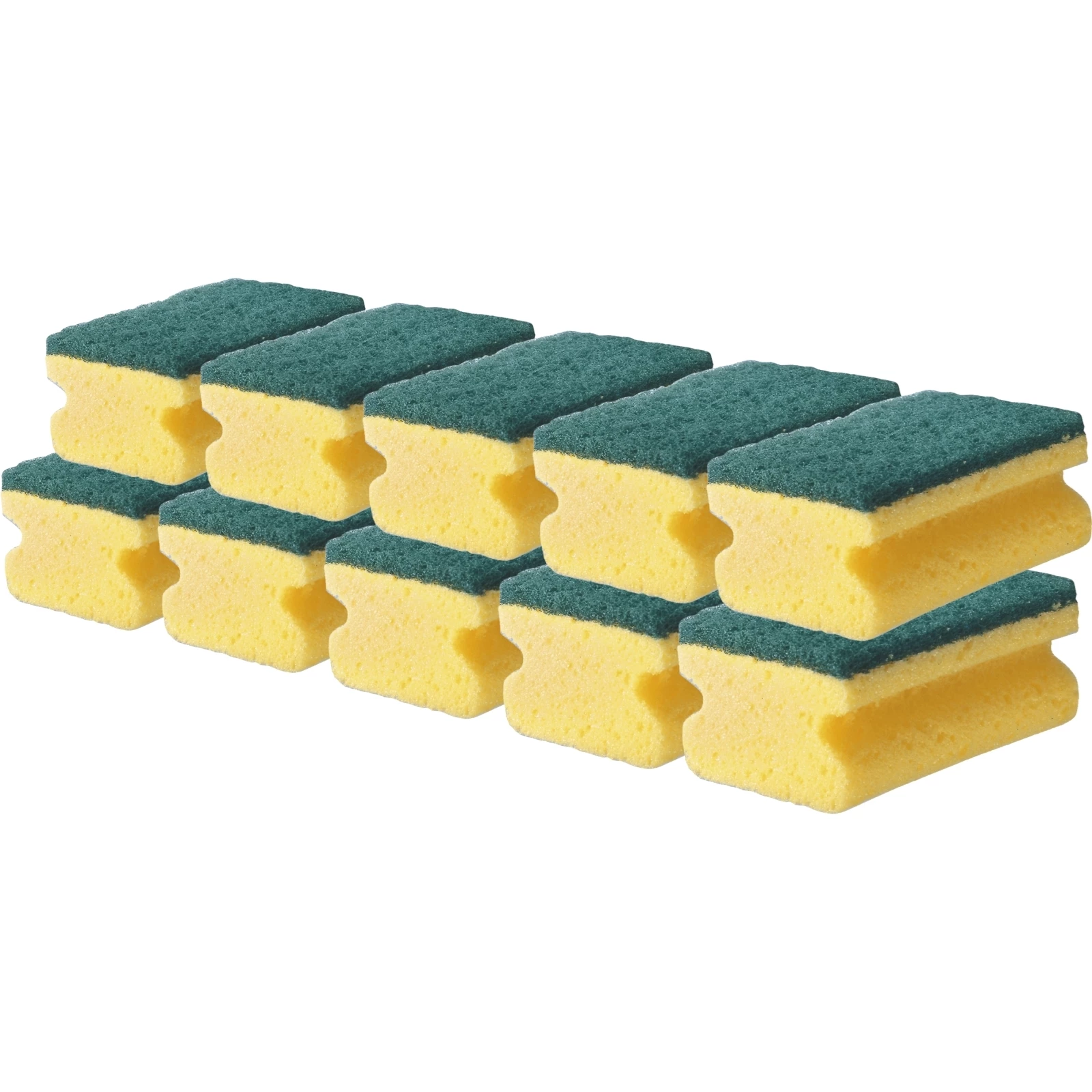 Padschwamm abrasiv Premium Gelb/Grün 15x7cm