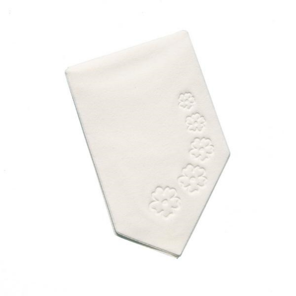 Mank Kannenhalter 9-lagig, weiss, Zellstoffwatte, 5 × 8,5 cm, Blumenprägung 600 Stück