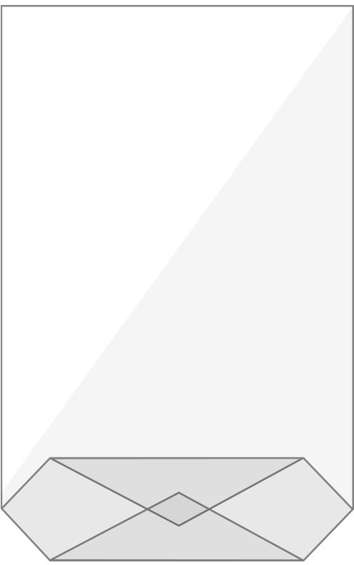 Kreuzboden Beutel 95×160mm transparent 10 Stück BÜROLINE 423001