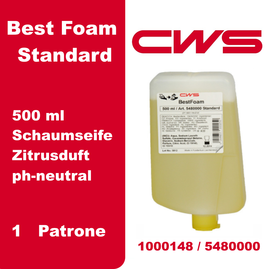 CWS Schaumseife Best Foam Standard - 5480000 - 500ml Kartusche