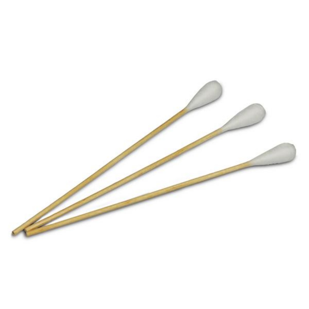 Wattestäbchen mit grossem Kopf einseitig, Holzstab unsteril, 150 mm 50 Stück