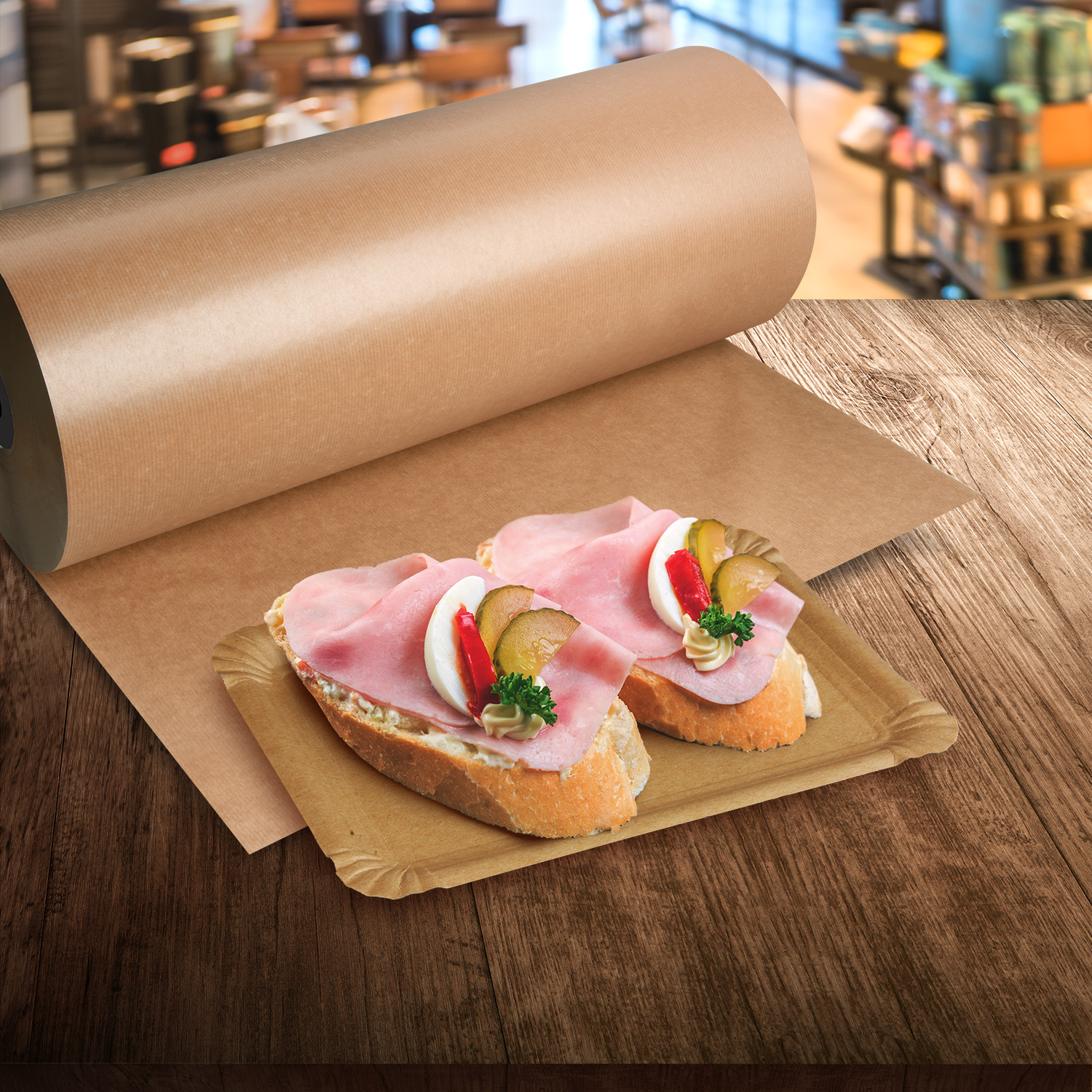 Einschlagpapier gerollt braun 50cm x 10kg - 1 Stück