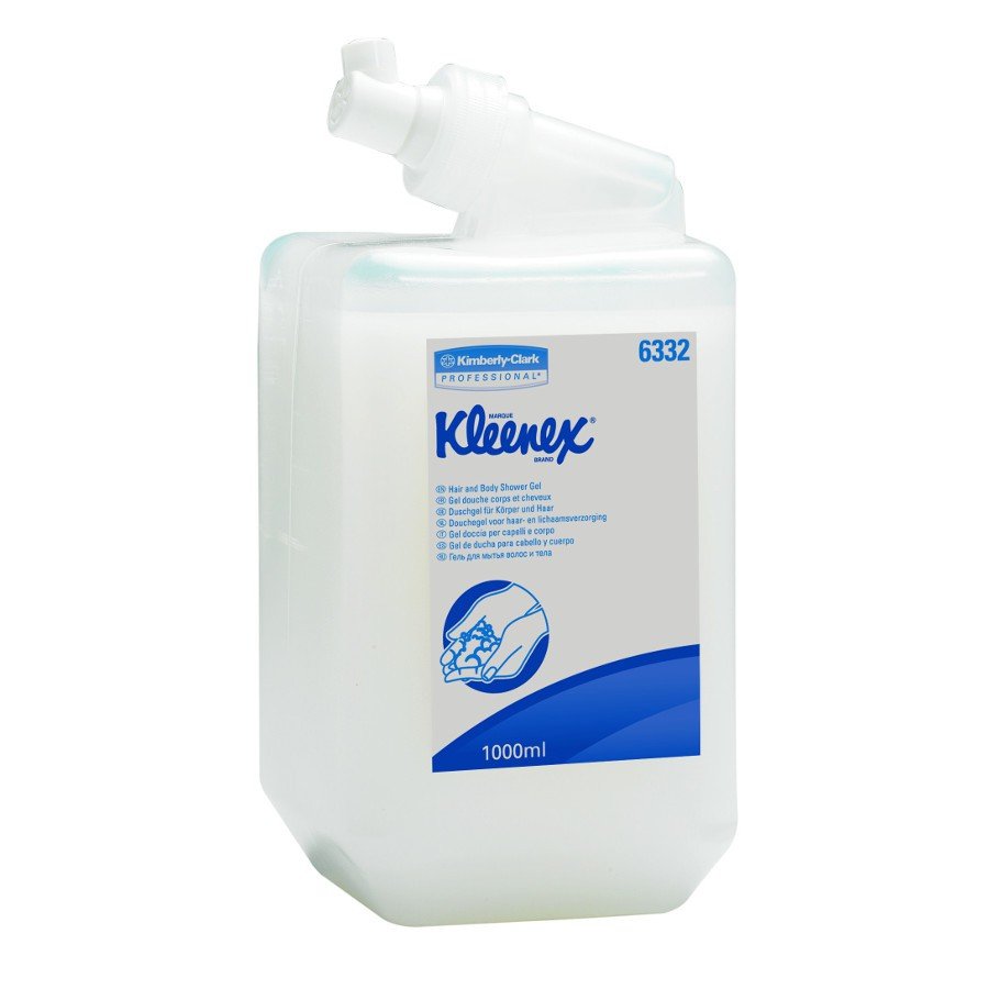 KLEENEX® Haar- und Körpershampoo 6 x 1 Liter Flasche im Karton