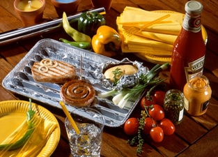 STARPAK Aluminium-Grillpfanne, eckig