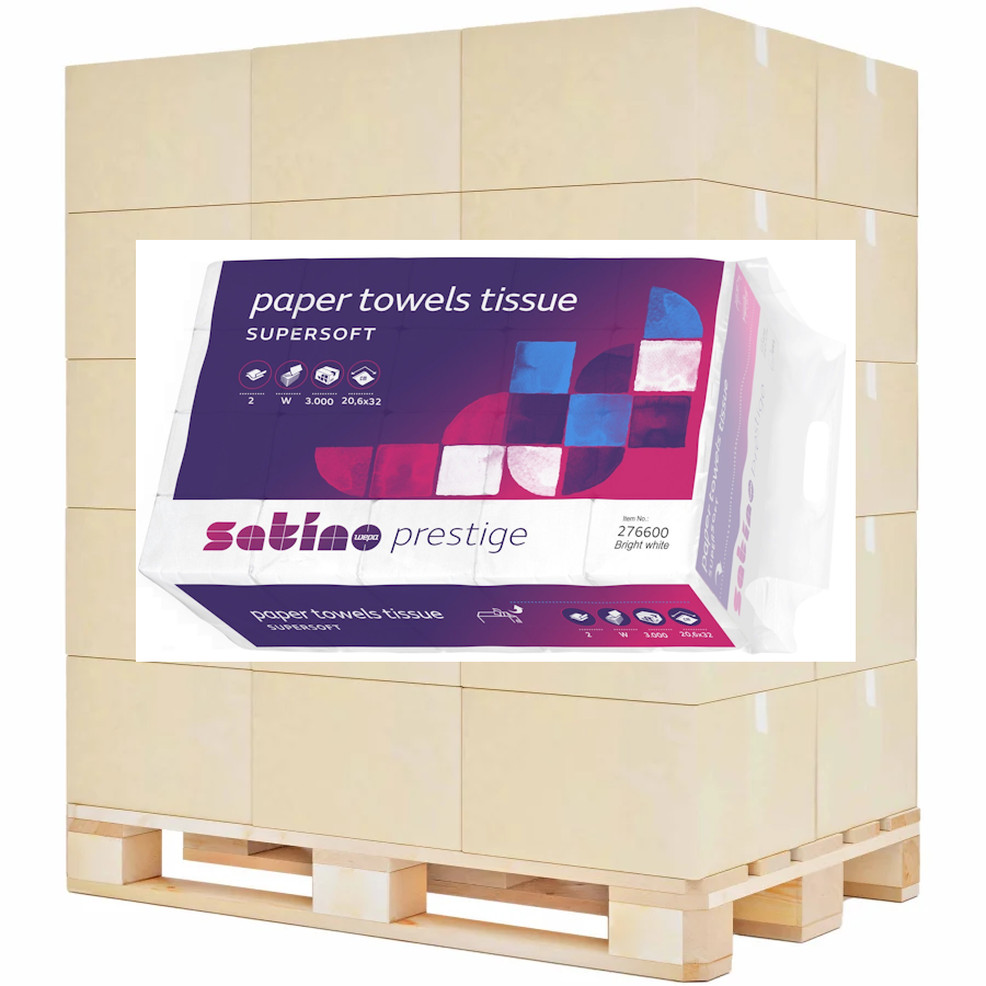 Palette - Faltpapier Satino Prestige W-Falz 2-lagig 20,6x32cm