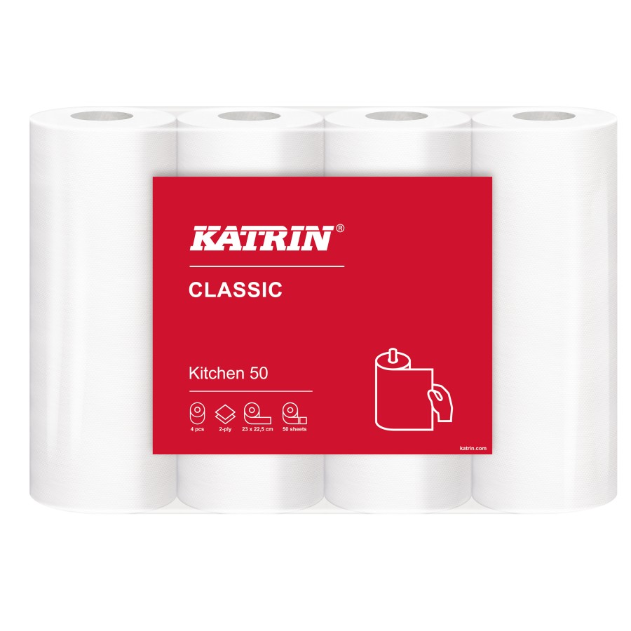 32x KATRIN Classic Kitchen 50 Küchenrolle - 1 Sack