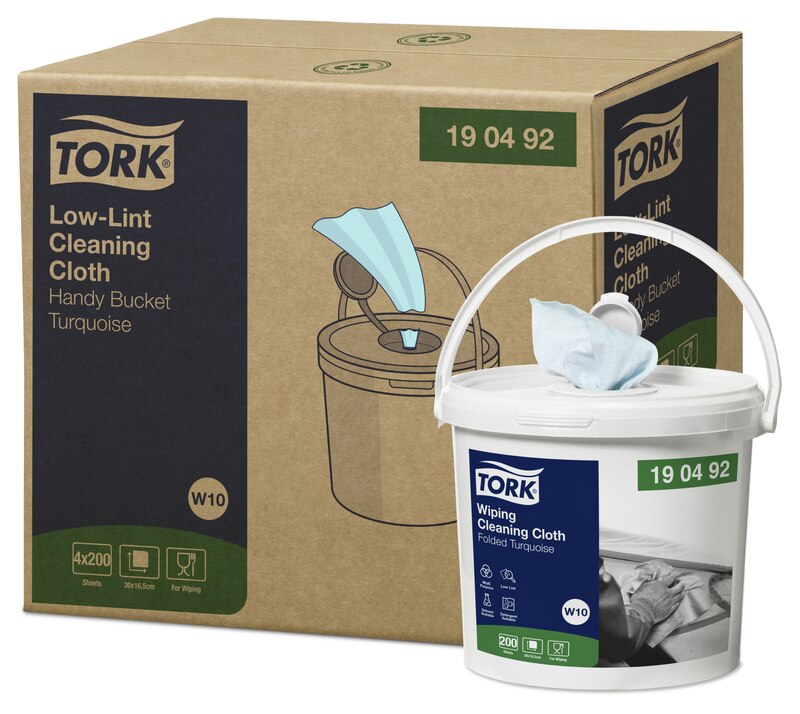 TORK-190492 Fusselarme Reinigungstücher im Spendereimer - W10