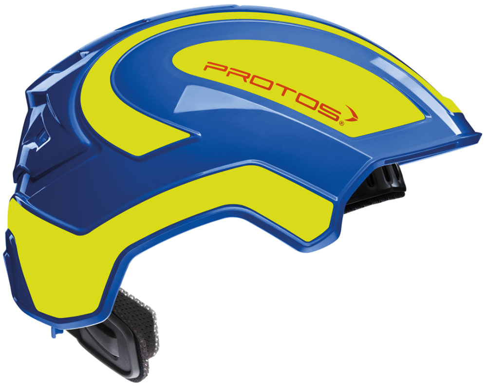 Schutzhelm PROTOS Intergral Industry blau-neongelb