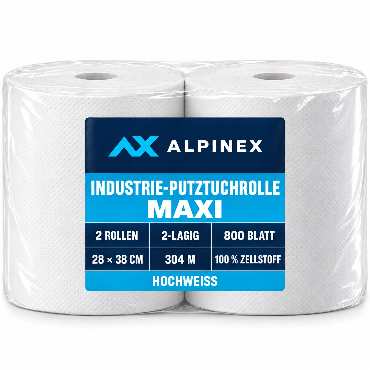 Papergroup Maxi-Putztuchrollen TT-0105 – 2-lagig, 2 × 800 Blatt