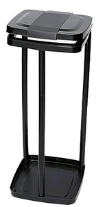 Müllsackständer, aus Kunststoff, schwarz