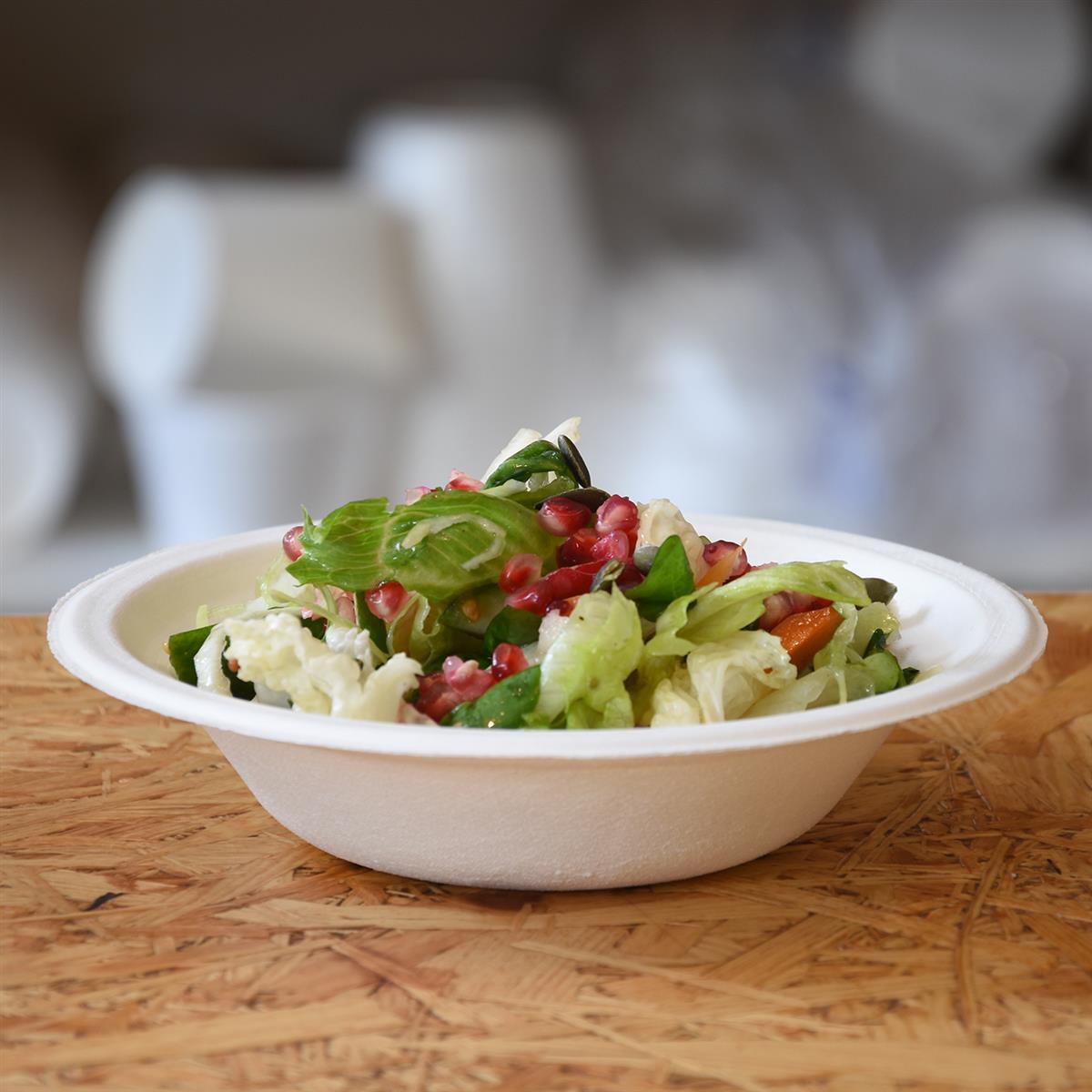 Schale Zuckerrohr-Bagasse 180mm 400ml - 50 Stück