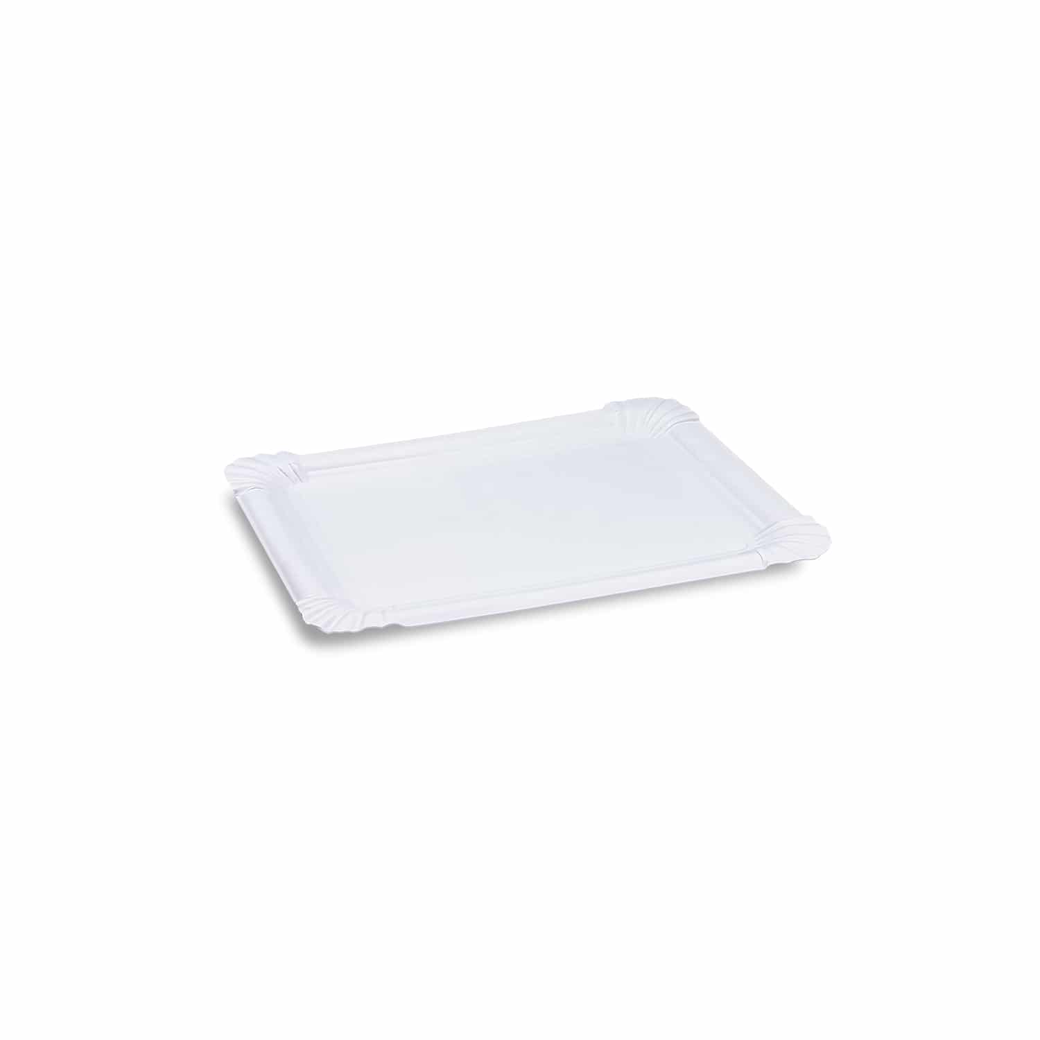 Pappteller weiß 16,5 x 20 cm - 250 Stück