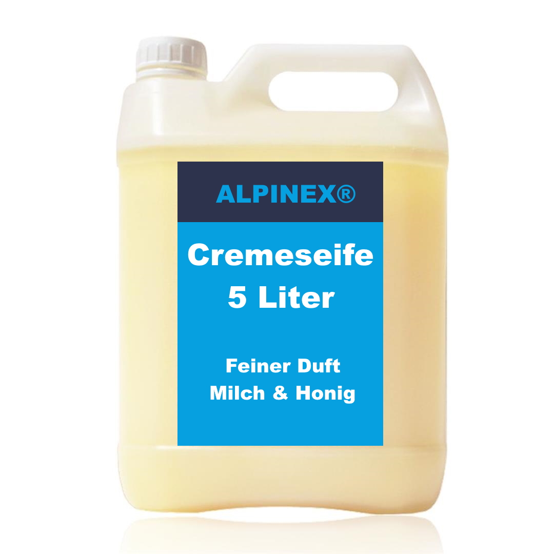 AlpineX Cremseife "Milch & Honig" 5 Liter Kanister