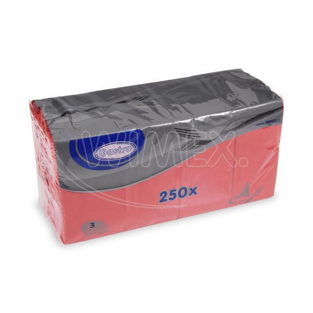 Rote Serviette PAP FSC Mix 33 x 33 cm, 3-lagig, Packung mit 250 Stück