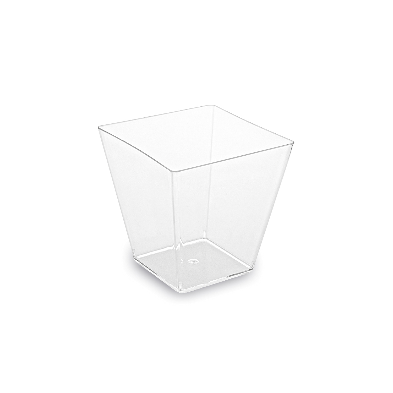 Fingerfood-Becher PS eckig glasklar 60 ml, Packung mit 50 Stück für Apéro und Degustation