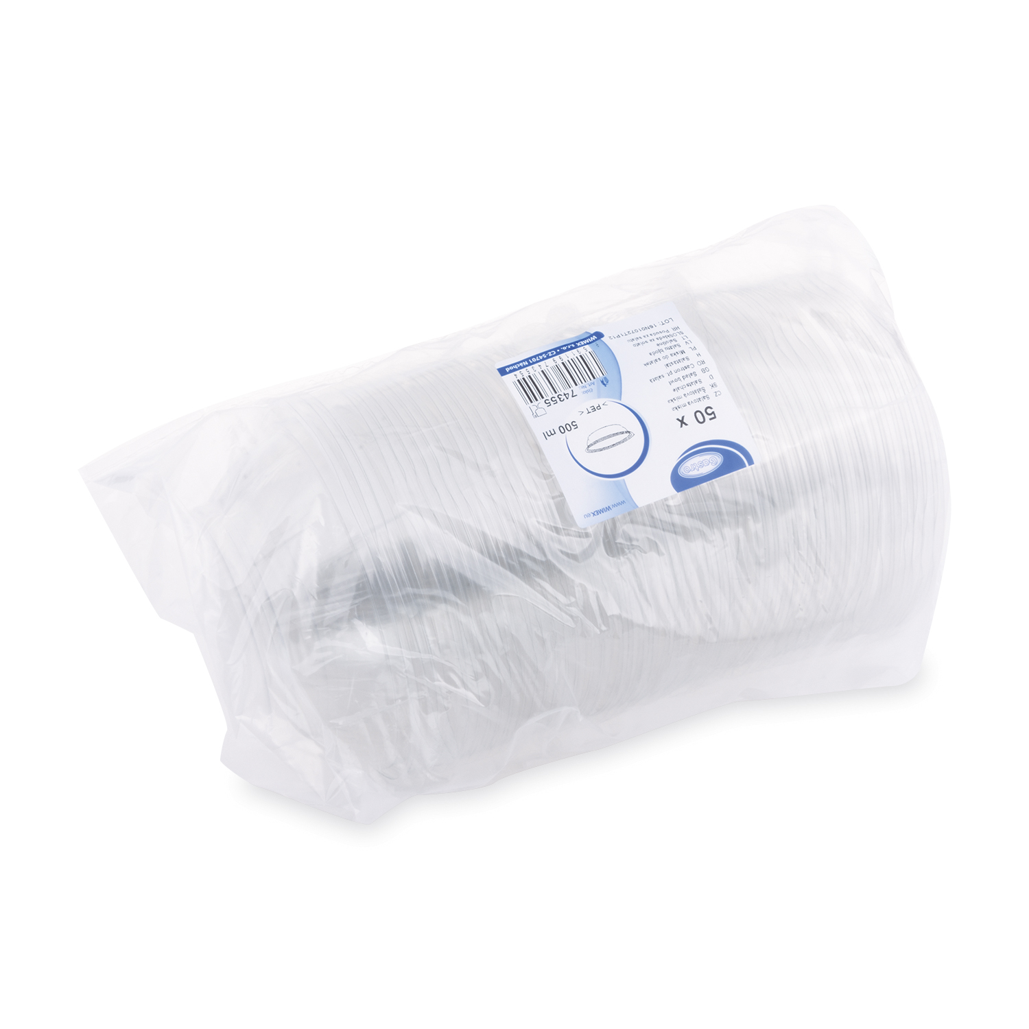 Salatschale (rPET) klar 176mm 500ml - 50 Stück