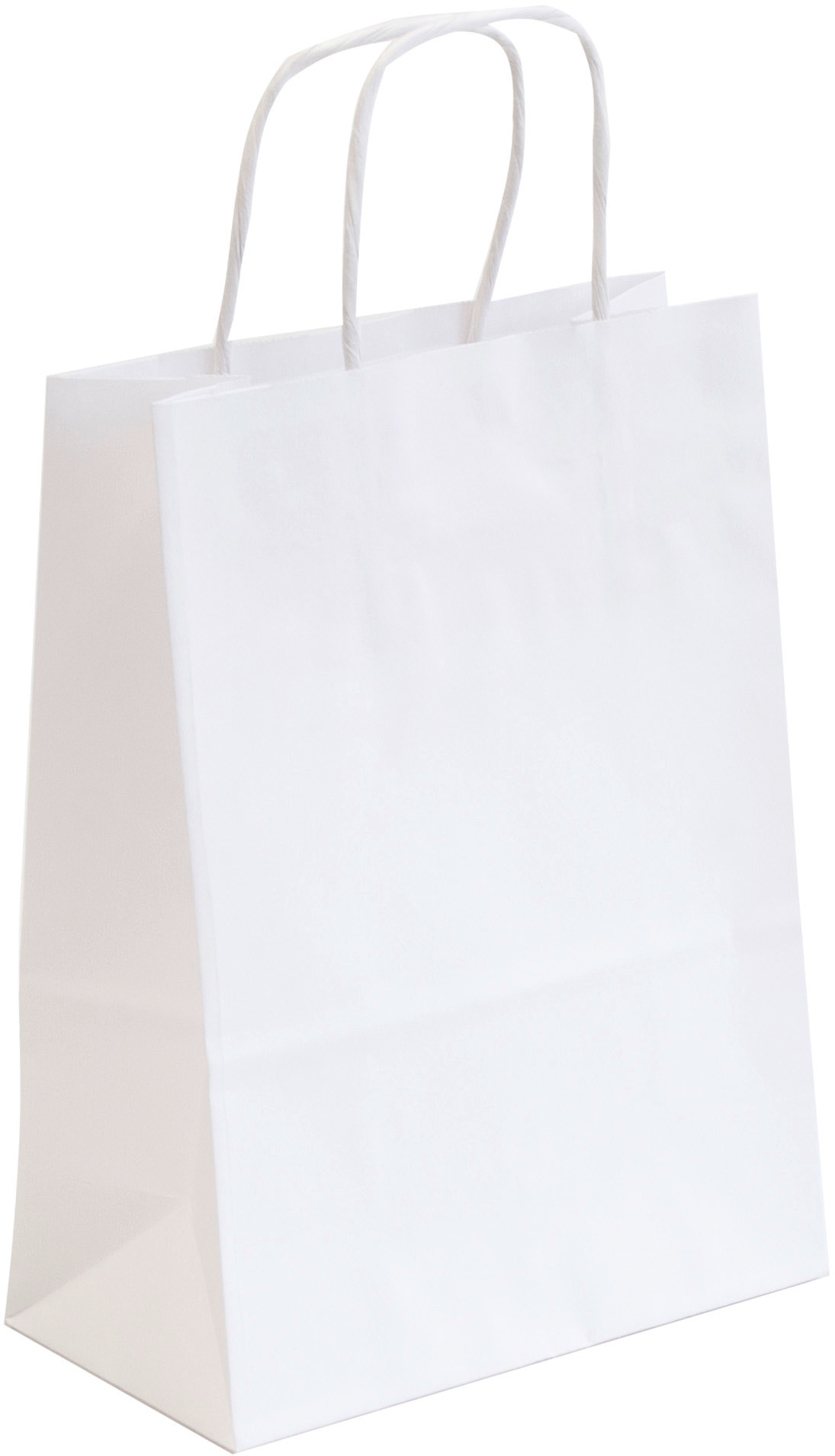 Tragtaschen Allegra weiss Kraft,110g, 16x8x21cm 25  Stück NEUTRAL SDS16-BIA