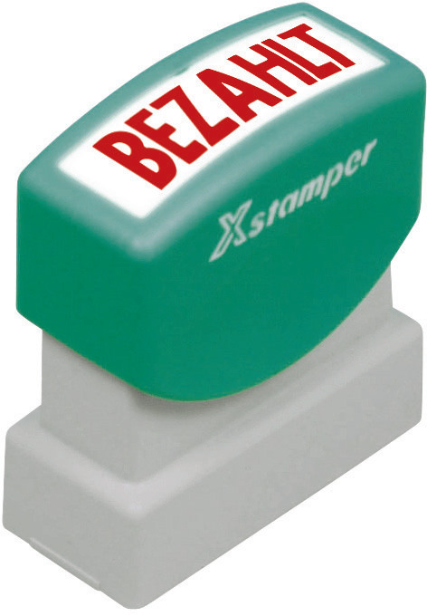 Stempel Bezahlt 10-R rot XSTAMPER GE