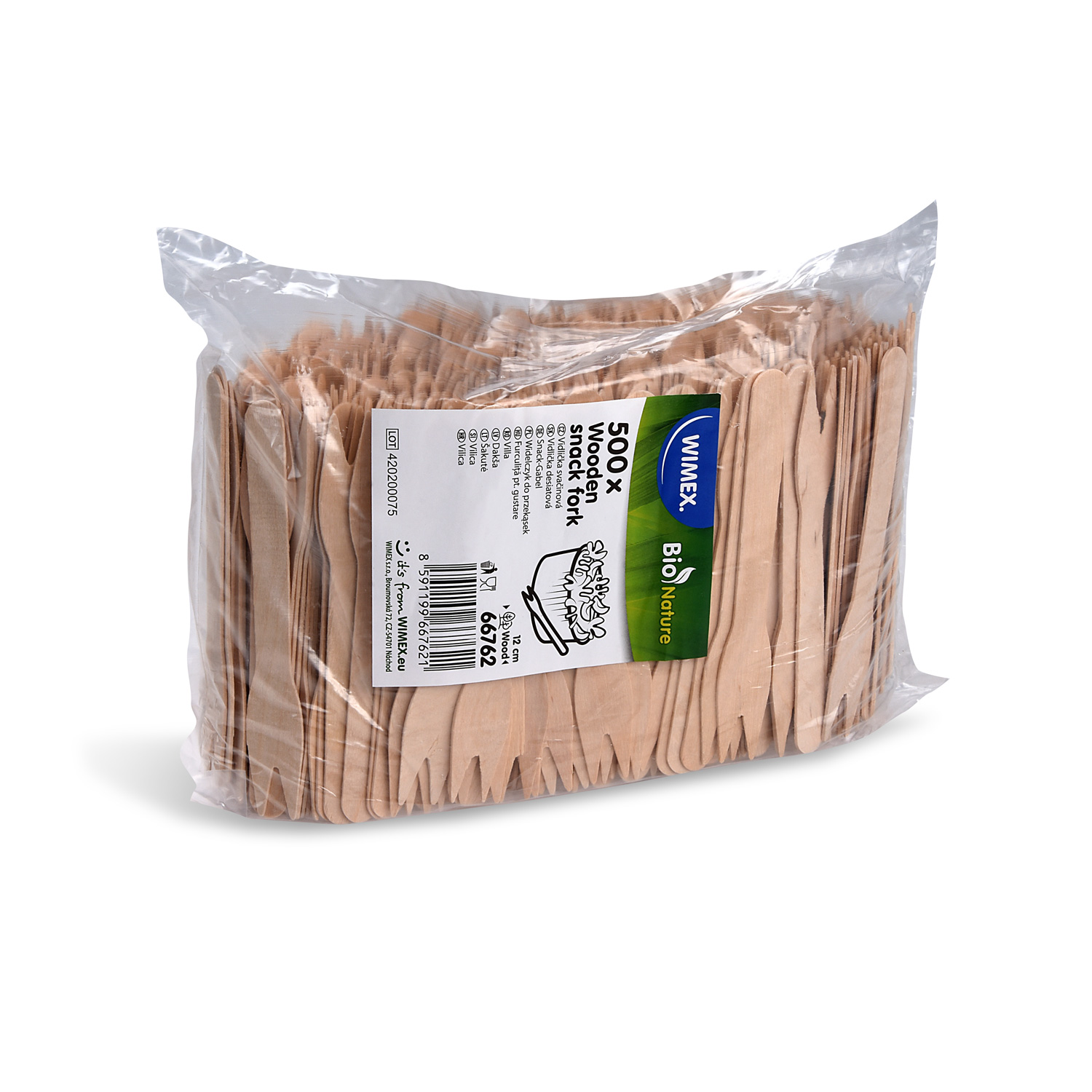 Snack-Gabel aus Holz 12cm - 500 Stück