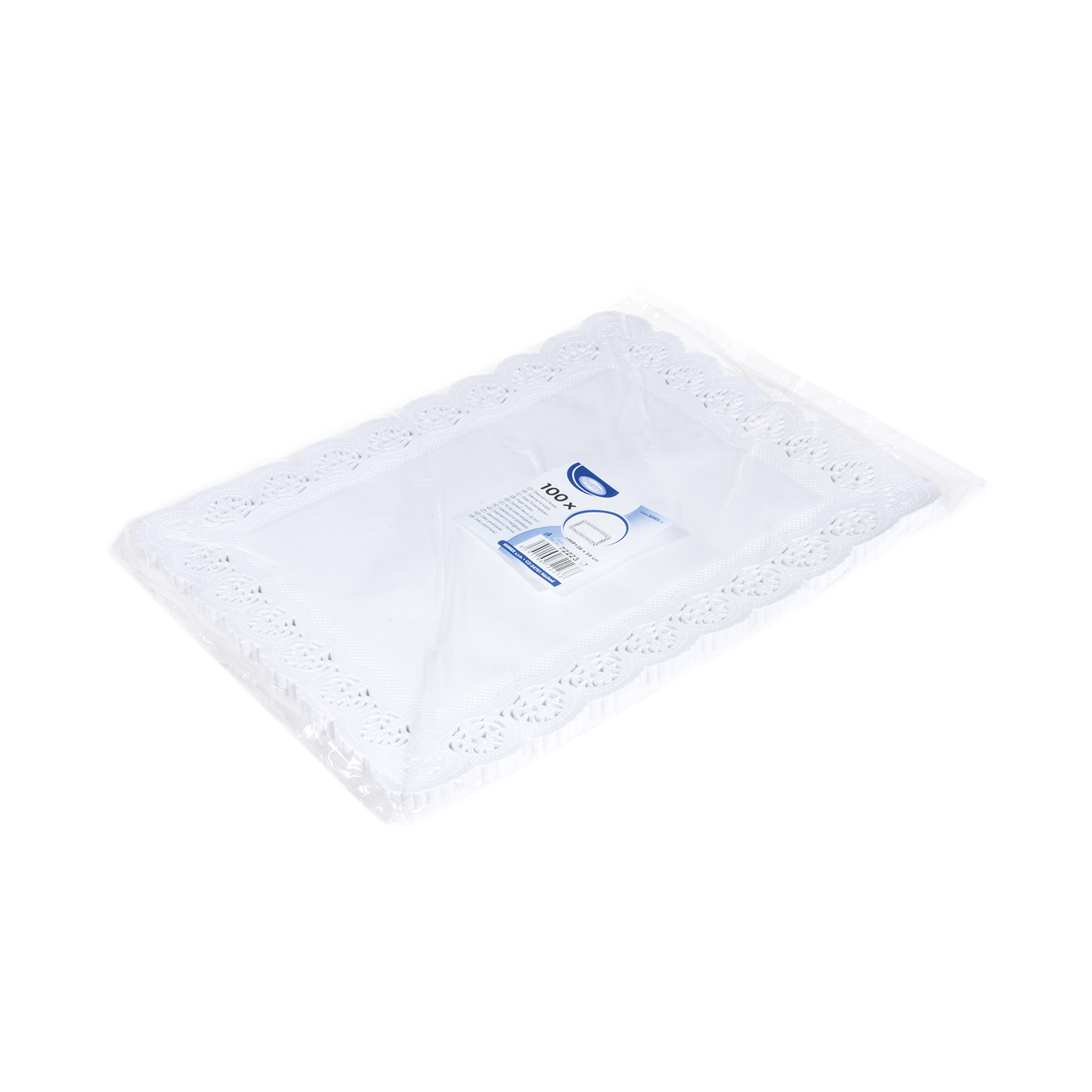 Deko-Tortenspitze PAP eckig weiss 34 x 26 cm, Packung mit 100 Stück