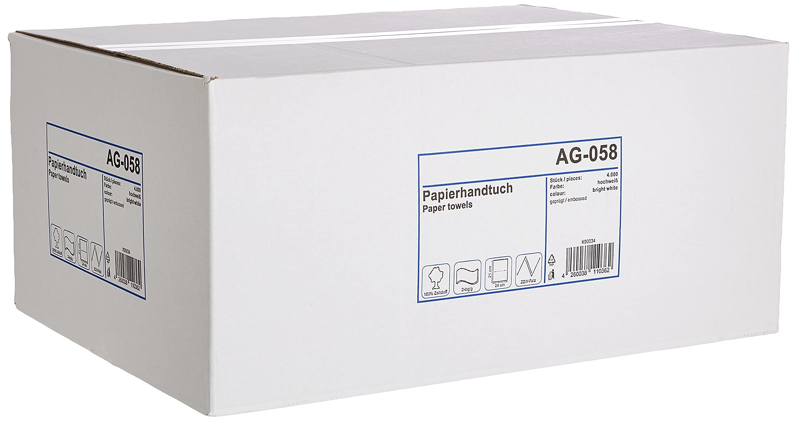 Hartmann Faltpapier 4000 Blatt V-Falz 2-lagig ca. 24x21.5cm