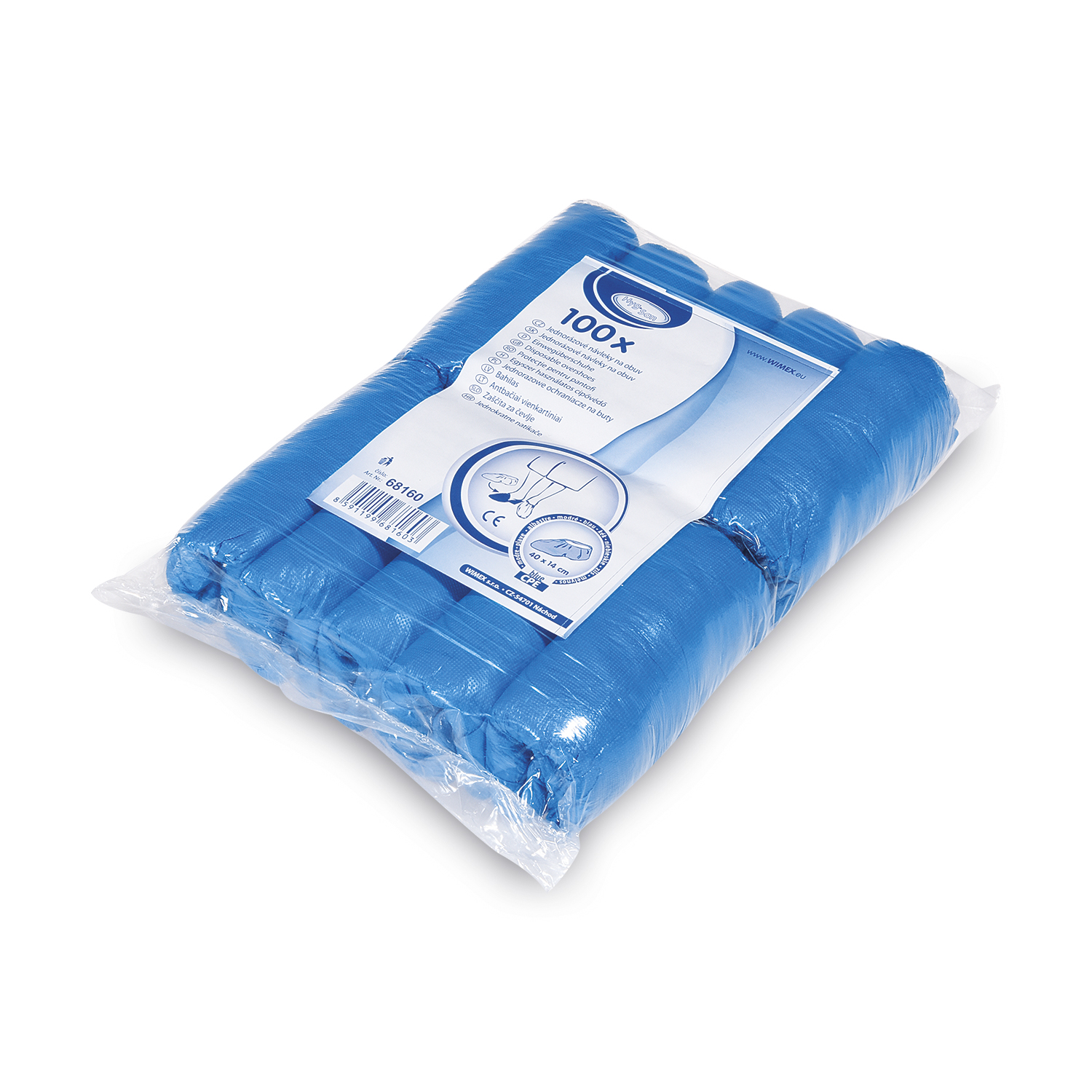 100x Überschuh (CPE) Einweg blau Universalgrösse