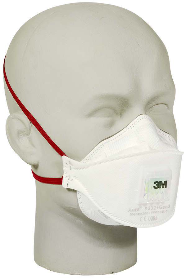 3M Aura 9332+ Atemschutzmaske P3 mit Ausatemventil - 1 Box à 10 Masken
