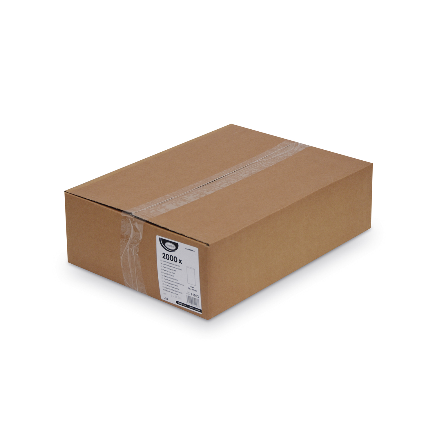 Papier Flachbeutel weiß 13 x 19 cm - 2000 Stück